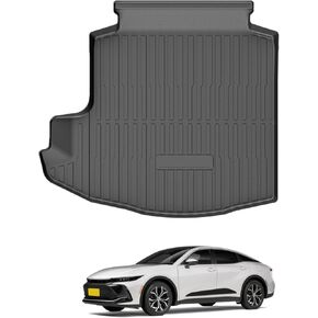 Custom Fit for Cargo Mat 2023 2024 Toyota Crown - Black TPE All Weather Heavy Duty Waterproof Rear Cargo Liner Rear Trunk Liner Protector
