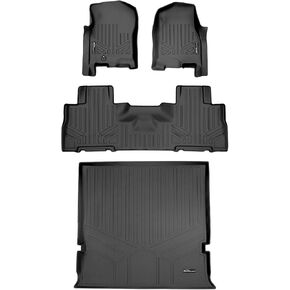 MAXLINER Floor Mats and Cargo Liner Set Black for 2007-2010 Expedition/Navigator with 2nd Row Bucket Seats Without Console