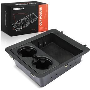A-Premium Cup Holder Compatible with Chevrolet Silverado 1500 2500 HD 3500 HD, Tahoe, Suburban, Avalanche & GMC Sierra 1500 2500 3500 HD, Yukon, Yukon XL & Cadillac Escalade, Front, In Center Console