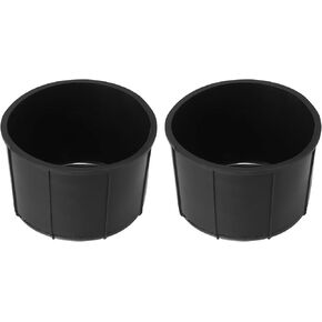 X AUTOHAUX 2pcs Rear Row Center Console Left Right Auto Car Truck Drink Cup Holder Rubber Inserts Liner for Ford F-150 2009-2014