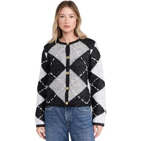 English Factory Women's Argyle Cardigan