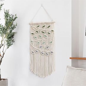 BMIDRUT Macrame Hanging Tapestry Boho Hand Woven Tapestries Dream Catchers Boho Wall Art Decor Home Wall Decor Wall Pediment 16x30 Inch
