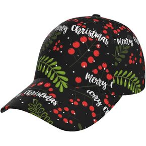 Christmas Snowflake Baseball Hats for Men and Women Funny Unisex Xmas Santa Holiday Baseball Cap One Size Hat
