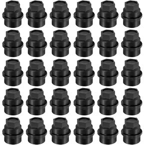 30 Pack 15646250 Wheel Lug Nut Cap Covers, Black Lug Nut Covers Caps, Replacement for GMC Replacement for Chevrolet Full Size Truck Thread M27-2.0, Replaces 611-607 711-025