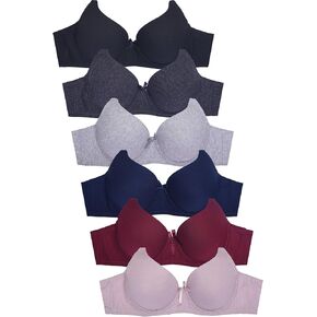 DailyWear Womens Everyday 6 Pack of Bras (38C, 4307p)