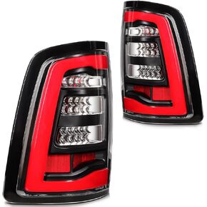 SCITOO LED Tail Light Assembly Fit 2009-2018 for Dodge Ram 1500,2010-2018 for Dodge Ram 2500 3500 Pair Taillamps Black Housing