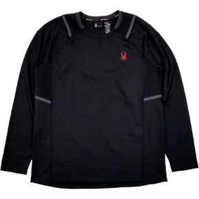 Spyder Mens Blazing Black Stretch Quick Dry Active Long Sleeve Shirt