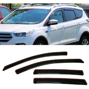 in-Channel Style Smoke Window Sun Rain Visors Vent Guard Shade Compatible with Ford Escape 2013-2019