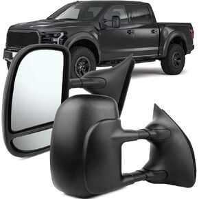 OCPTY Pair Of View Side Towing Mirrors For 1999-2007 For Ford For F250 F350 F450 F550 Super Duty Truck Manual Telescoping Tow Mirror