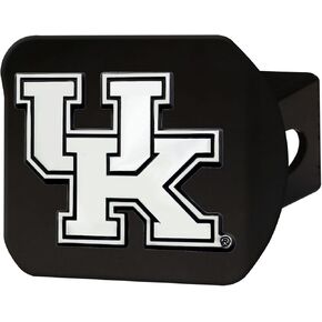 FANMATS 21033 Kentucky Wildcats Black Metal Hitch Cover with Metal Chrome 3D Emblem