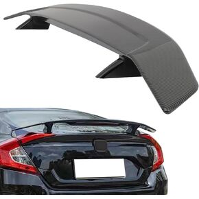 SCITOO Spoiler Wing GT Style Universal 52" ABS Glossy Carbon Look Rear Trunk Spoiler Wing