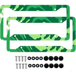 Green License Plate Frame Wave Plate Cover for Car Decor 2 Pack Advebture Awaits Designed License Plate Frame Fits Standard US Vehicles Size 12.2 x 6.3 Inches