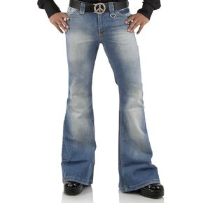 Men's Vintage Bell Bottom Jeans 60s 70s Outfits for Men,Mens Bell Bottoms Disco Pants Flared Jeans