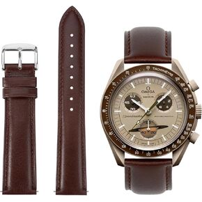TStrap Leather Watch Bands for Moonswatch - Watch Strap Compatible with Omega x Swatch Moonwatch - 20mm Quick Release Watch Band Replacement for Moonswatch Speedmaster