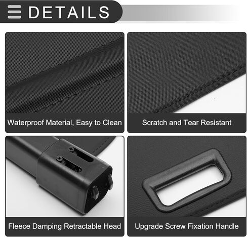 Motoforti Car Trunk Retractable Cargo Cover for Land Rover Range Rover Sport 14-22 Rear Trunk Parcel Shelf Luggage Security Shield Shade, Canvas, Gloss Black in Saudi Arabia