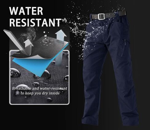 MAGCOMSEN Men's Tactical Pants with 9 Pockets Rip-Stop Lightweight Work Hiking Pants in Saudi Arabia