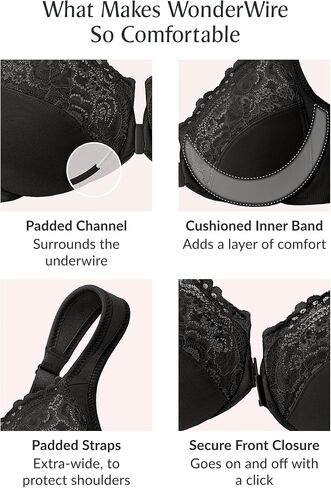 Glamorise Women's Wonderwire Front-Closure Bra Underwire 1245 in Saudi Arabia
