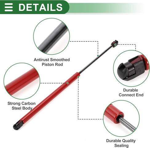 Motoforti Universal Lift Supports Struts Lift Support Shock 20inch/500mm 40lb/180N/18kg Black 2 Set in Saudi Arabia