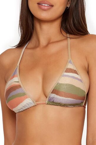 BECCA Women's Canyon View Triangle Bikini Top, Adjustable, Tie Back, Swimwear Separates in Saudi Arabia