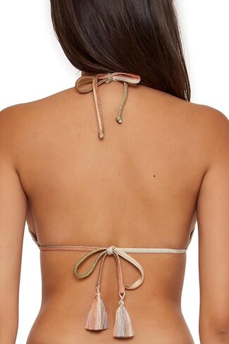 BECCA Women's Canyon View Triangle Bikini Top, Adjustable, Tie Back, Swimwear Separates in Saudi Arabia