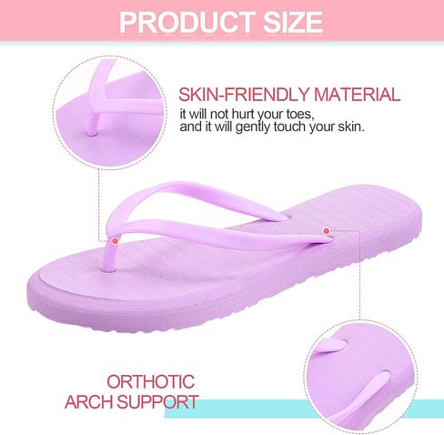 Xuhal Women Girls Slim Flip Flops Colored Summer Casual Flip Flop Sandals Rubber Thong Style Cute Sandals for Women in Saudi Arabia