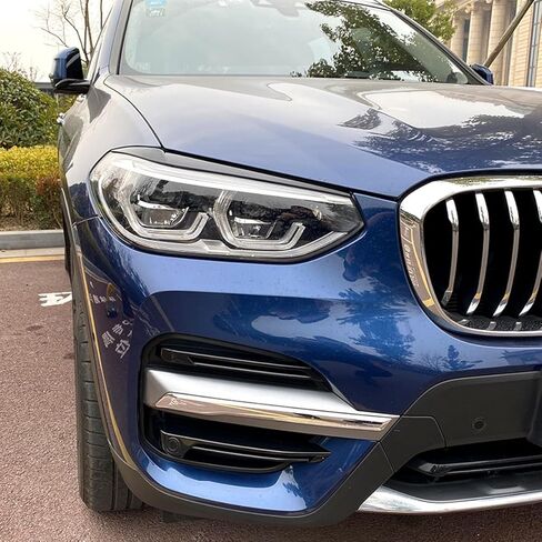 غطاء المصباح الأمامي الرياضي الجديد من ZiWen، قوالب تزيين الحواجب لسيارة BMW X3 X4 X3M X4M (18-23 X3 G01، أسود لامع) in Kuwait