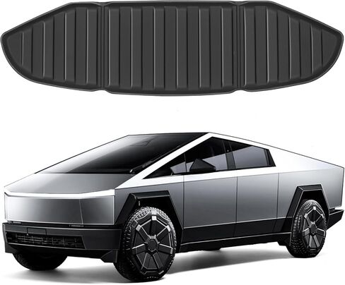 حصيرة سرير صندوق السيارة متوافقة مع ملحقات Tesla Cybertruck 2023 2024، 3 قطع ثقيلة الوزن لجميع الأحوال الجوية TPE واقي سجادات البضائع الأمامية والخلفية لملحقات Tesla Cybertruck 2024 الداخلية in Kuwait