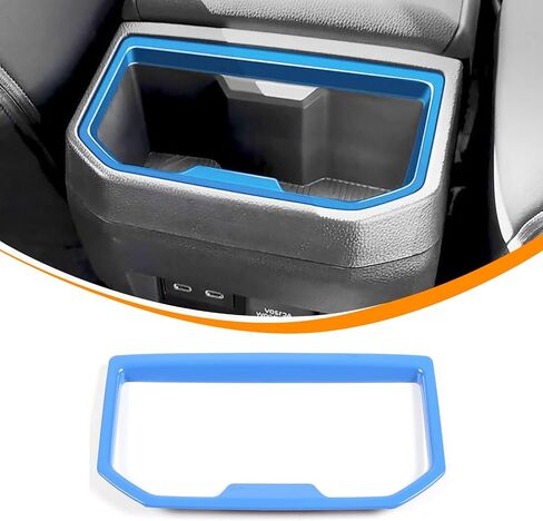 Car ABS Inner Rear Row Cup Holder Trim Panel Stickers,Compatible with Toyota Tacoma 2024+,Rear Row Cup Holder Protective Panel Stickers Accessories (Black Carbon Fiber) in Kuwait
