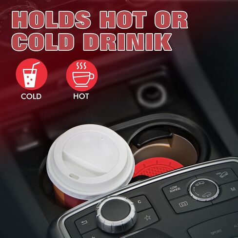 4 Pack Car Cup Coaster - Universal Non-Slip Silicone Cup Holder Coasters,Car Interior Accessories(Red) in Saudi Arabia