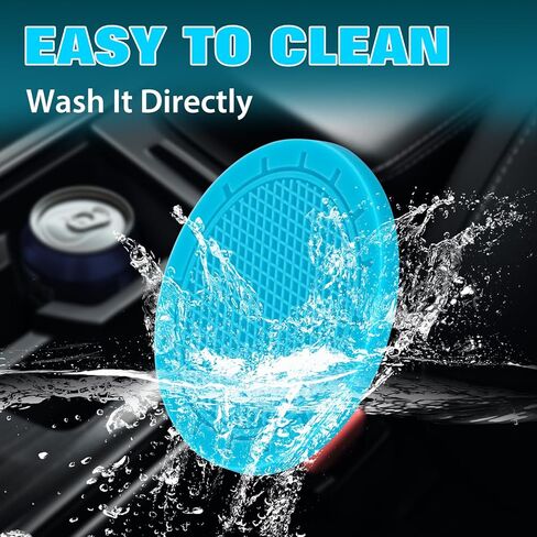 4 عبوات من قواعد أكواب السيارة - قواعد حامل أكواب من السيليكون غير قابلة للانزلاق، ملحقات داخلية للسيارة (أحمر) in Kuwait