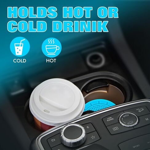 4 عبوات من قواعد أكواب السيارة - قواعد حامل أكواب من السيليكون غير قابلة للانزلاق، ملحقات داخلية للسيارة (أحمر) in Kuwait