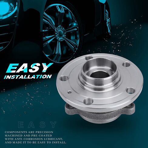 IRONTEK 513253x2P محمل العجلة الأمامية ومجموعة المحور لأودي A3/Q3/TT، لسيارة VW 09-17 تيغوان، 06-17 باسات، 05-13 جيتا، 06-14 VW GTI، 12-14 جولف، 09-17 VW CC، 12-17 بيتل 5 عروات مع ABS in Saudi Arabia