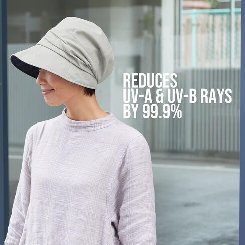 CHARM Womens Summer Sun Hat - Organic Cotton Chemo Wide Brim Cap SPF Protection in Saudi Arabia