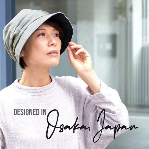 CHARM Womens Summer Sun Hat - Organic Cotton Chemo Wide Brim Cap SPF Protection in Saudi Arabia