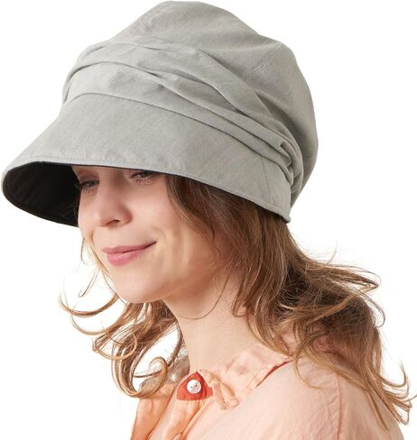 CHARM Womens Summer Sun Hat - Organic Cotton Chemo Wide Brim Cap SPF Protection in Saudi Arabia