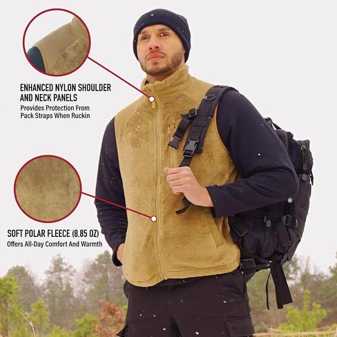 Rothco E.C.W.C.S. Fleece Vest – Warm and Comfortable Polar Fleece Vest – Great for Cold Weather and Outdoor Field Use in Saudi Arabia
