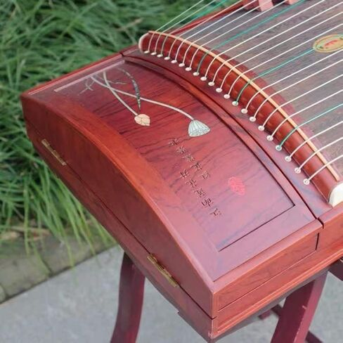 Landtom® Professional Concert Level Nanmu Wood Guzheng (163 سم) مع أعمال يدوية منحوتة يدويًا للبالغين / الأطفال / كبار / متوسطين / مبتدئين (تنين يزأر) in Kuwait
