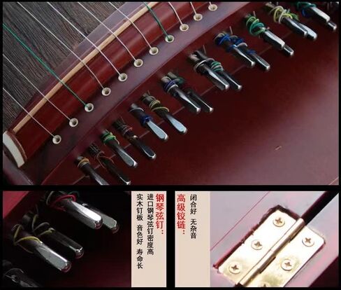 Landtom® Professional Concert Level Nanmu Wood Guzheng (163 سم) مع أعمال يدوية منحوتة يدويًا للبالغين / الأطفال / كبار / متوسطين / مبتدئين (تنين يزأر) in Kuwait