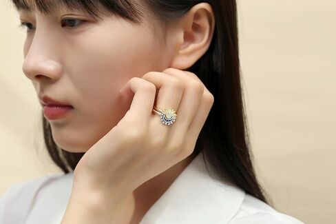 Nbsameng 925 Sterling Silver Stacking Ring with CZ Zirconia, Gift for Women Girls, Texture (Size 9) in Kuwait