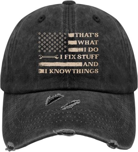 I Fix Stuff, Thats What I Do I Fix Stuff Shirt Hat for Womens Washed Distressed Baseball Caps Cool in Saudi Arabia