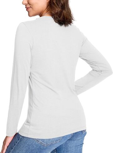 YUCOLEN Long Sleeve Shirts for Women Basic V Neck Cotton T-Shirts Soft Casual Spring Fall Shirts Tops for Women 2025 in Kuwait