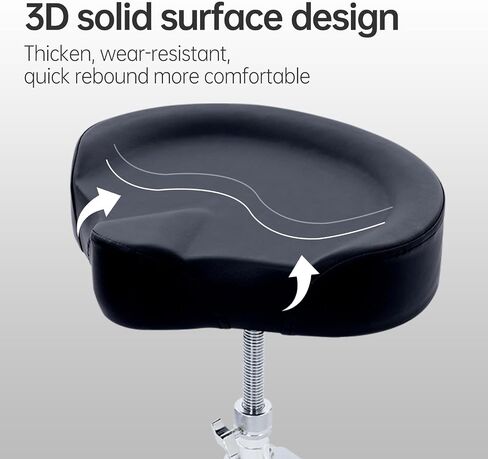 AODSK Drum Throne Set,Padded Drum Seat Drumming Stools,Height Adjustable Drum Seat with Drum Keys and Drum Sticks in Saudi Arabia