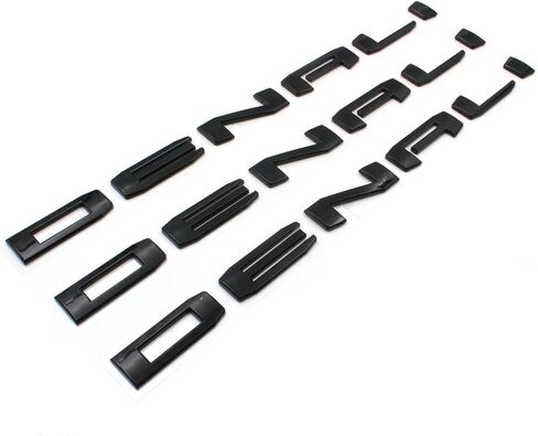 4PCS Gloss Black Door Denali HD Rear Denali Sierra Emblems Letters Compatible with 2019-2024 Sierra 1500 2500hd 3500hd (Denali HD Gloss Black) in Kuwait