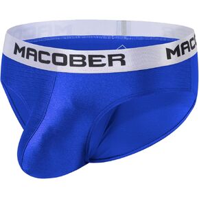 Mens Bikini Briefs Underwear with Bulge Enhancing Pouch Ice Silk Stretch Low Rise Underpants for Men 1 or 3 Pack