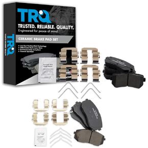 TRQ Front & Rear Brake Pads Ceramic Compatible with 2016-2019 Hyundai Sonata 2016-2018 Kia Optima