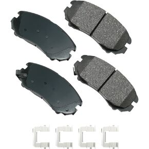 Akebono-ACT924A Ultra-Premium Ceramic Front Disc Brake Pads, GREY