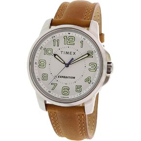 Timex Men's Expedition TW4B16400 Silver Leather Japanese Quartz Fashion Watch