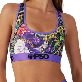 PSD Women's Neon Pink Bill Sports Bra, Multi, S