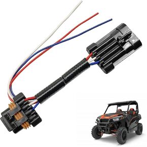 Tail Light Whip Power Harness Adapter Pigtail Jumper Compatible with Polaris RZR Ranger 2015-2024 Tail Light Auxiliary Power Plug Harness Fits for License Plate Light,Whip Light