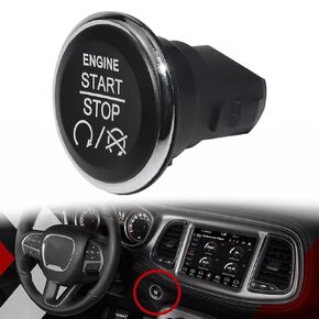 Push Button Start Stop Ignition Switches Compatible with Chrysler 300 2009-2010 Town and Country 2010-2016 Dodge Challenger 2009-2014 Charger 2009 2010 Jeep Cherokee 2009-2013 Black 33370101